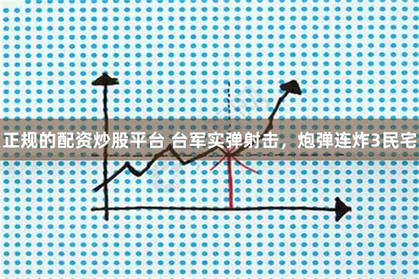 正规的配资炒股平台 台军实弹射击，炮弹连炸3民宅