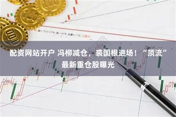 配资网站开户 冯柳减仓，裘国根进场！“顶流”最新重仓股曝光