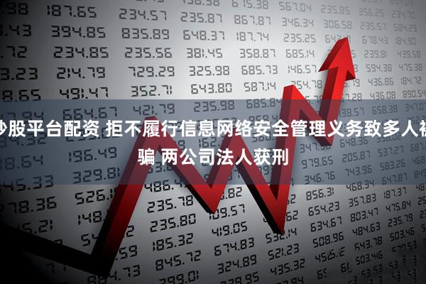 炒股平台配资 拒不履行信息网络安全管理义务致多人被骗 两公司法人获刑